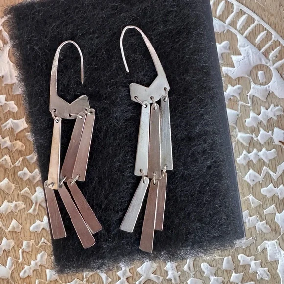 Kendra Scott Modern Artisan Multi-Bar Dangle Earrings | Boho Minimal - Picture 2 of 2